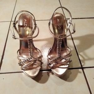 Aldo Metallic Coppers Heels